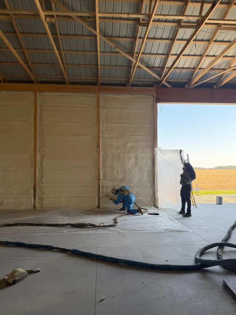 Crew at a barn addition job